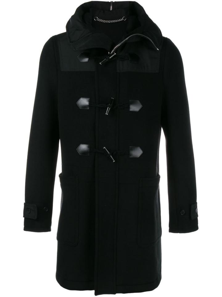 Givenchy Hooded Duffle Coat, Men's, Size: 48, Black, Cotton/polyamide/wool