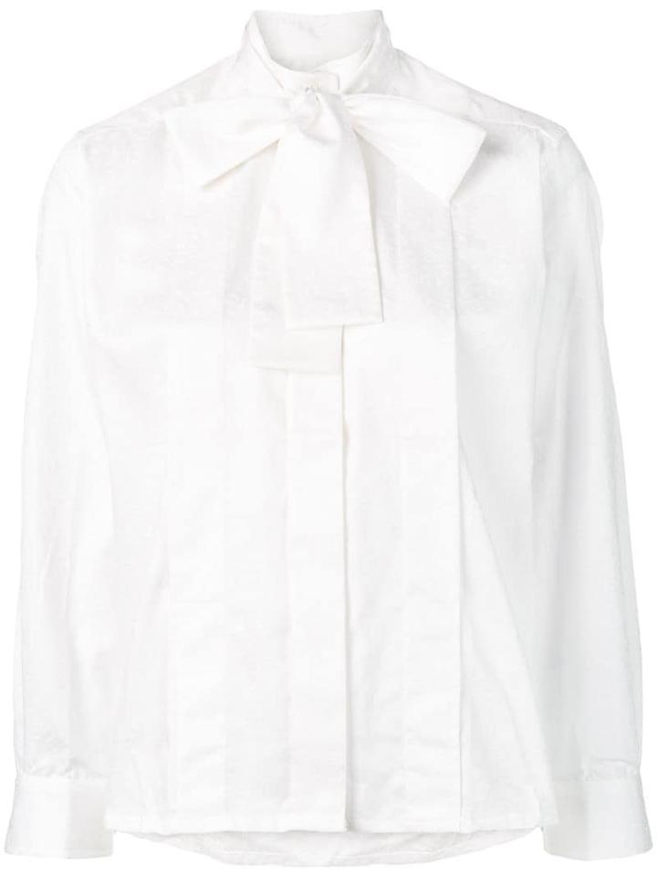Céline Pre-owned 1970's Jacquard Shirt - White
