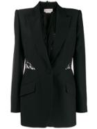 Alexander Mcqueen Lace Cut-out Blazer - Black