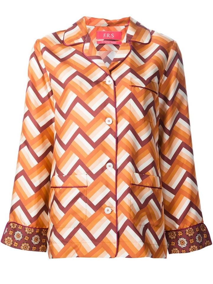 For Restless Sleepers Chevron Pajama-style Shirt