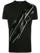 Dsquared2 Tiger Flash Sequin T-shirt, Men's, Size: Medium, Black, Cotton/polyester