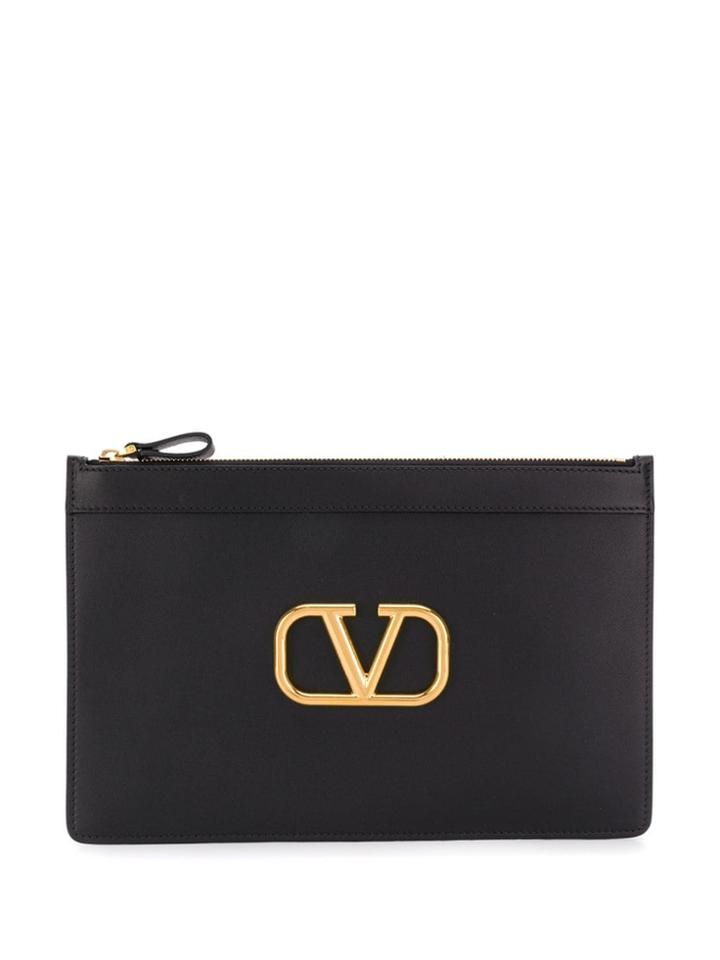Valentino Valentino Garavani Go Logo Clutch - Black