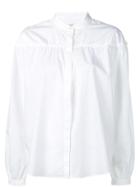 Closed Collarless Shirt - White