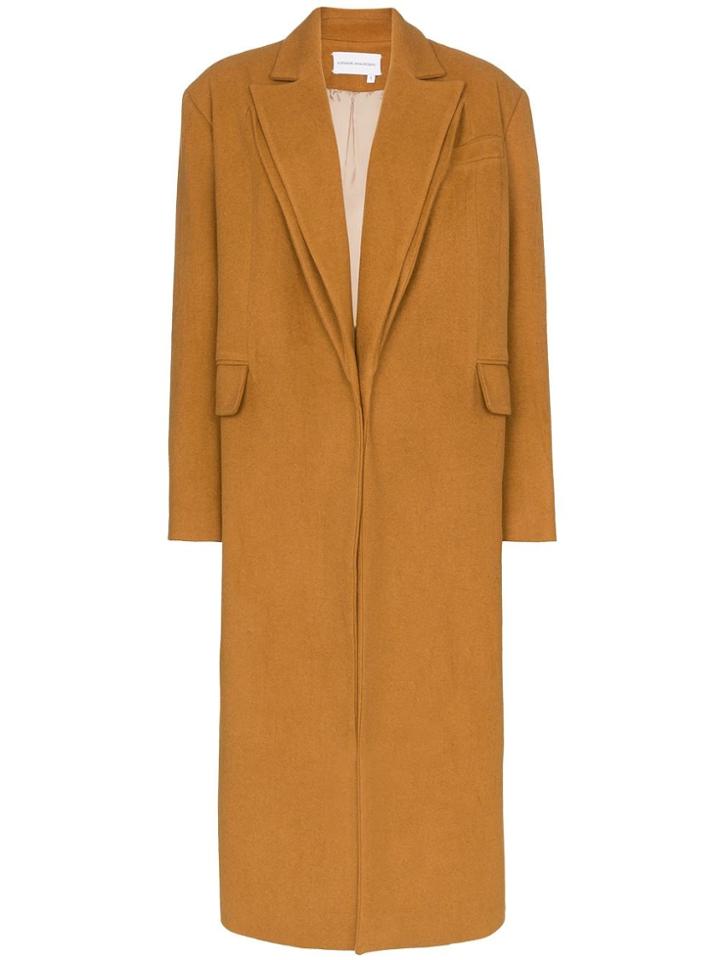 Aleksandre Akhalkatsishvili Double Collar Long Coat - Brown