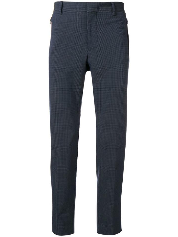 Prada Micro-patterned Trousers - Blue