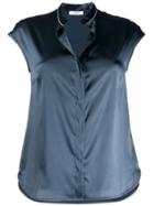 Peserico Metallic Effect Top - Blue