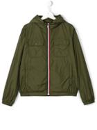Moncler Kids Hooded Jacket, Boy's, Size: 14 Yrs, Green