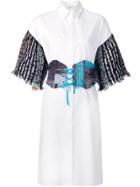 Tome Tweed Sleeves Shirt Dress - White