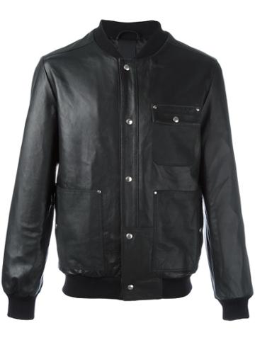 Omc Hypepusher Bomber Jacket, Men's, Size: 50, Black, Leather