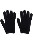 Prada Lightning Bolt Knitted Gloves - Black