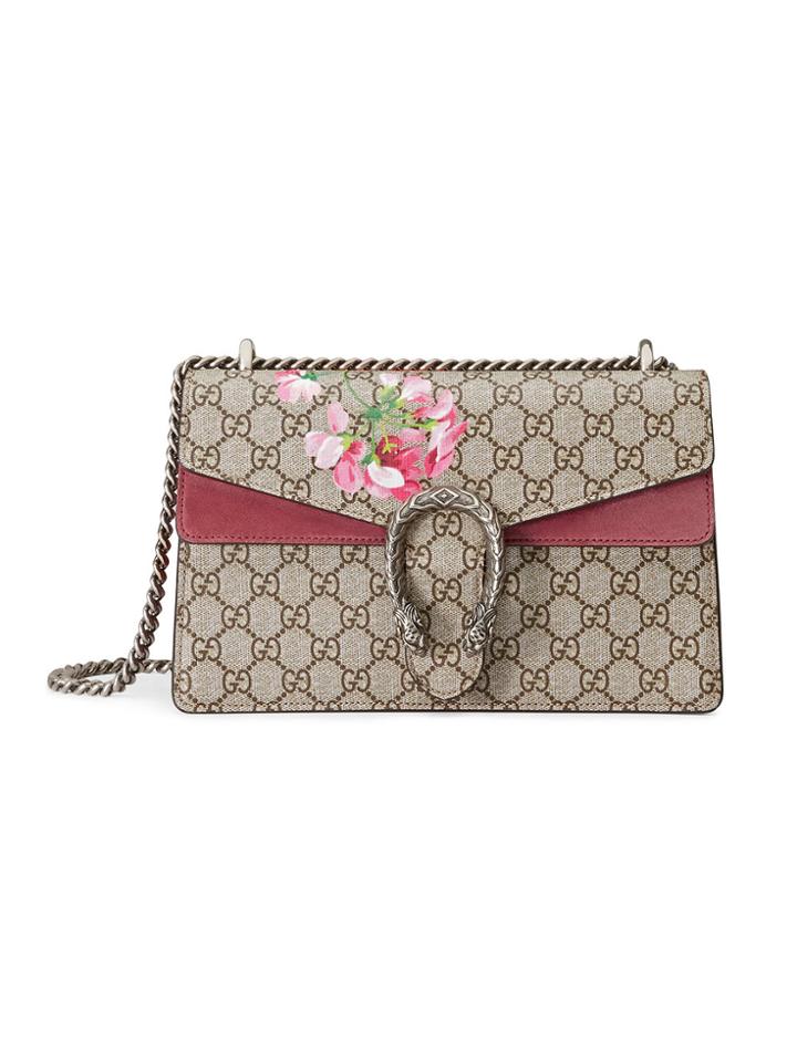 Gucci Dionysus Blooms Print Shoulder Bag - Nude & Neutrals