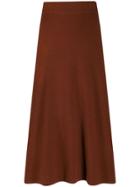 Yves Salomon Knitted Midi Skirt - Orange
