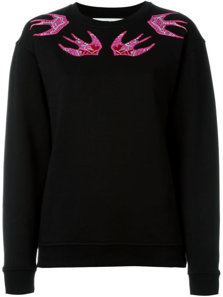 Mcq Alexander Mcqueen Swallow Embroidered Sweatshirt