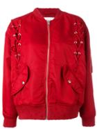 Iro - 'milisa' Bomber Jacket - Women - Nylon/polyester - 40, Women's, Red, Nylon/polyester