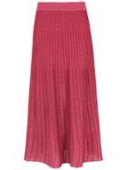 Nk Knit Midi Dskirt - Red