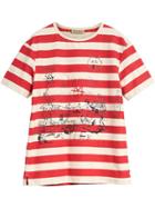 Burberry Adventure Print Striped Cotton T-shirt - Nude & Neutrals