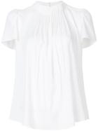 Giorgio Armani Gathered Front Blouse - White