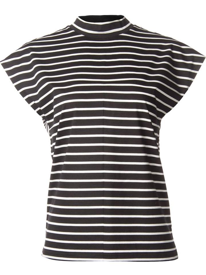 Astraet Stripe Multipattern High Neck T-shirt