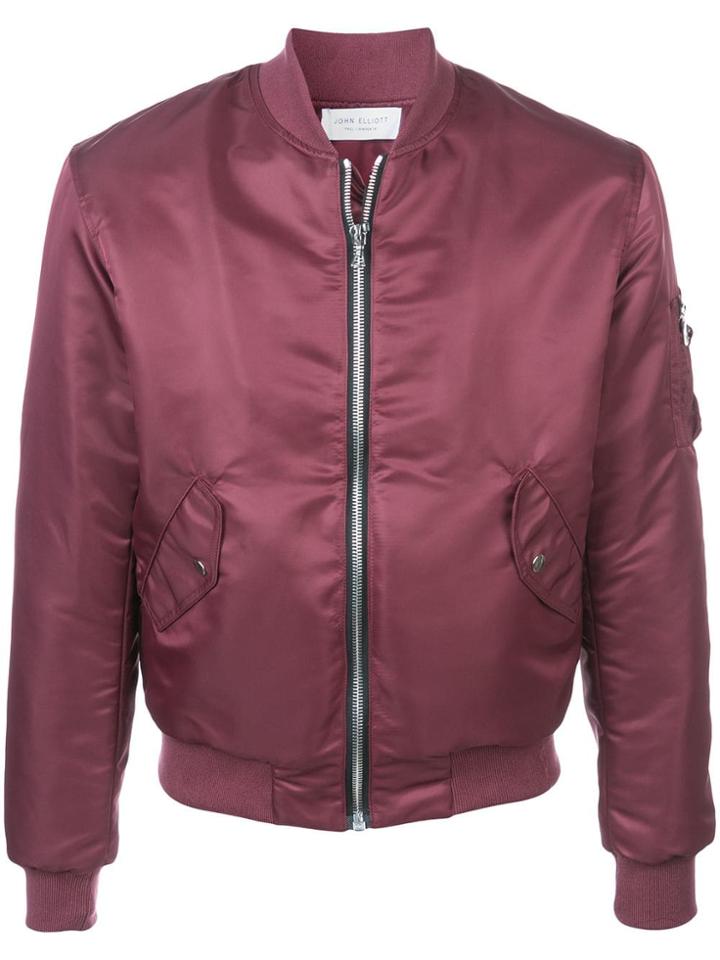 John Elliott Classic Bomber Jacket - Red