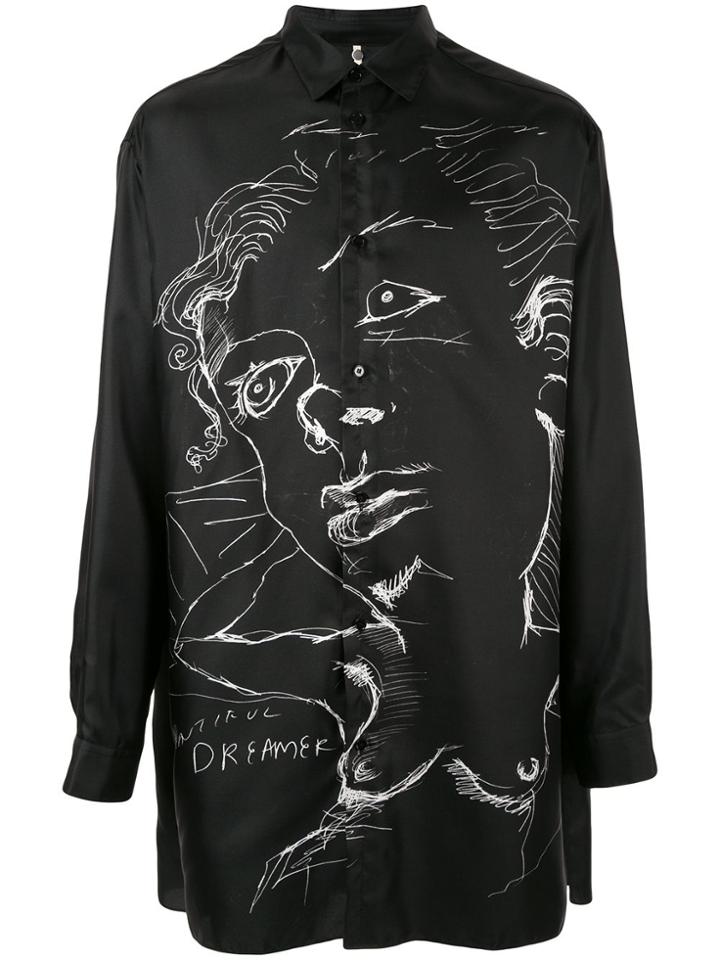 Oamc Long Boxy Fit Shirt - Black