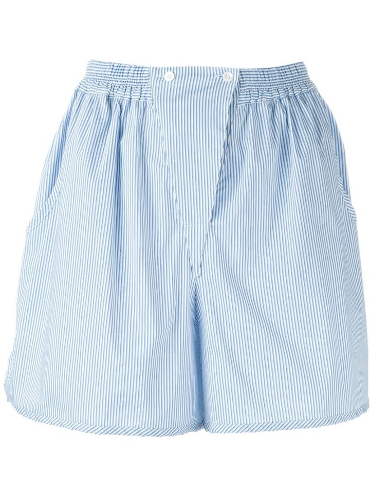 Jil Sander Navy Striped Panel Detail Shorts