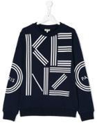 Kenzo Kids Logo Print Sweatshirt - Blue