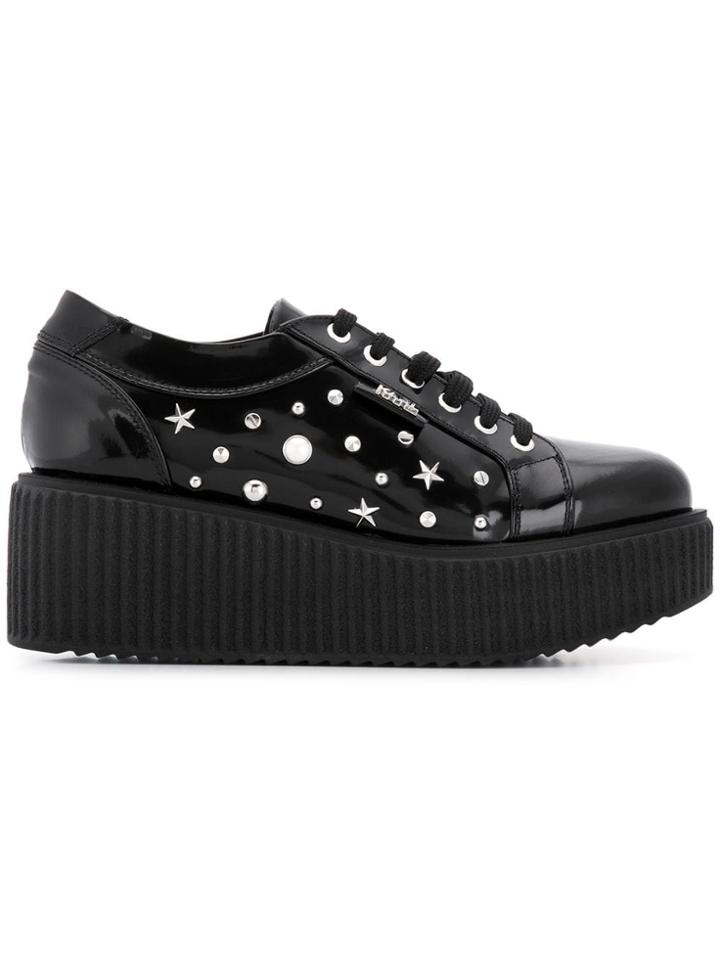 Karl Lagerfeld Lace-up Platform Shoes - Black