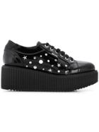 Karl Lagerfeld Lace-up Platform Shoes - Black