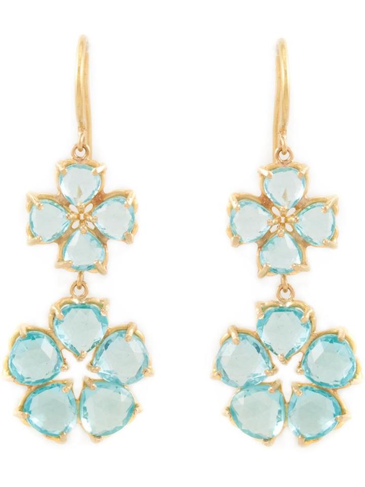 Marie Helene De Taillac Apatite Drop Flower Earrings