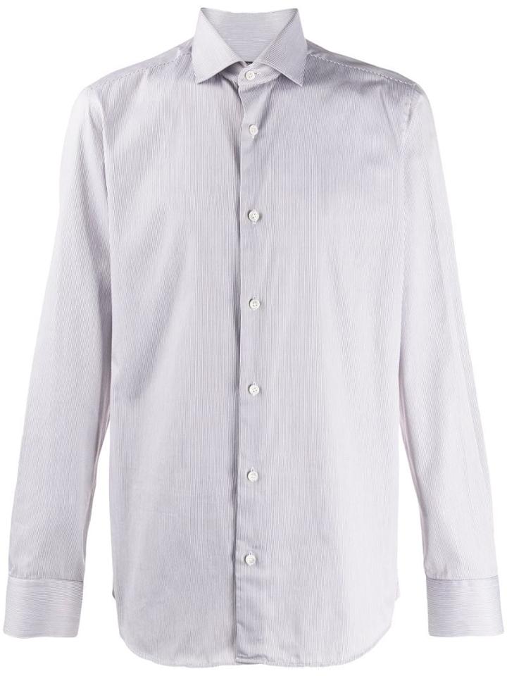 Z Zegna Striped Long-sleeve Shirt - Neutrals