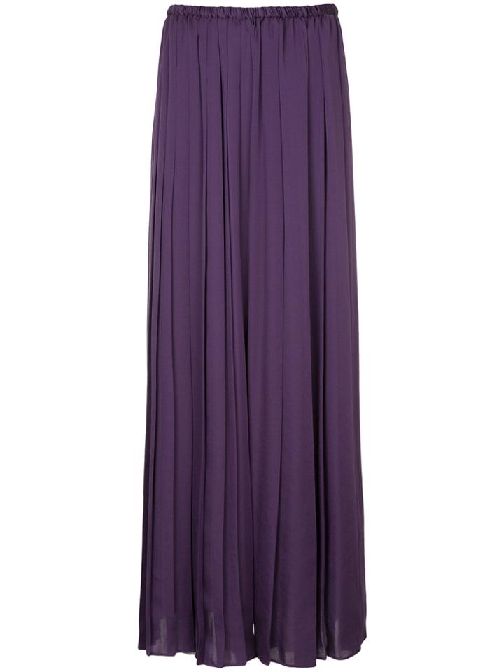 Aula Pleated Palazzo Trousers - Pink & Purple