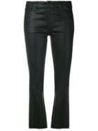 J Brand Cropped Coated Jeans - Black