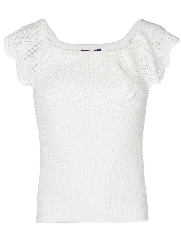 Ralph Lauren Crochet Off Shoulder Top - White