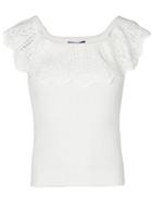 Ralph Lauren Crochet Off Shoulder Top - White