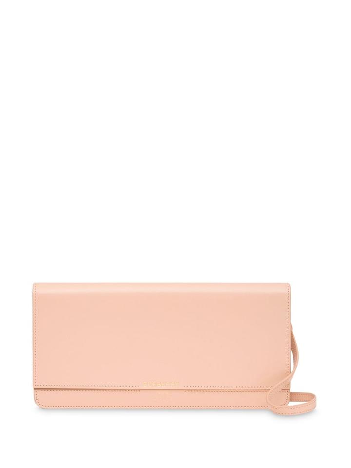 Burberry Horseferry Print Leather Bag With Detachable Strap - Pink