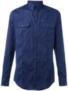 Dsquared2 Utility Shirt, Men's, Size: 50, Blue, Cotton/spandex/elastane