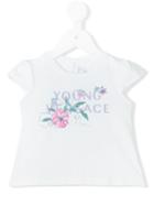 Young Versace - Embroidered T-shirt - Kids - Cotton/spandex/elastane - 12 Mth, White