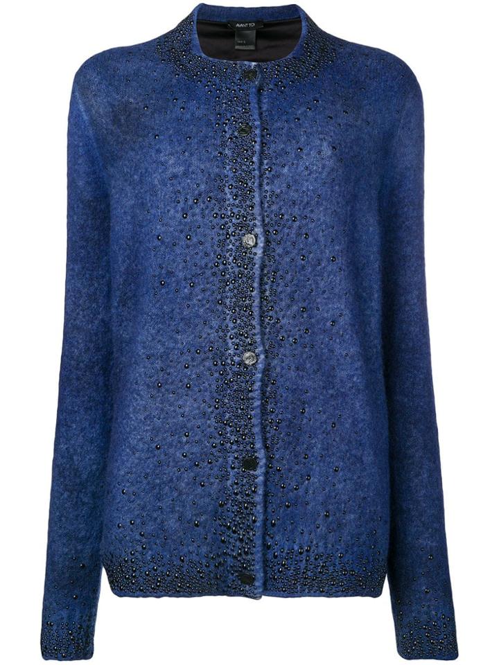 Avant Toi Glittered Cardigan - Blue