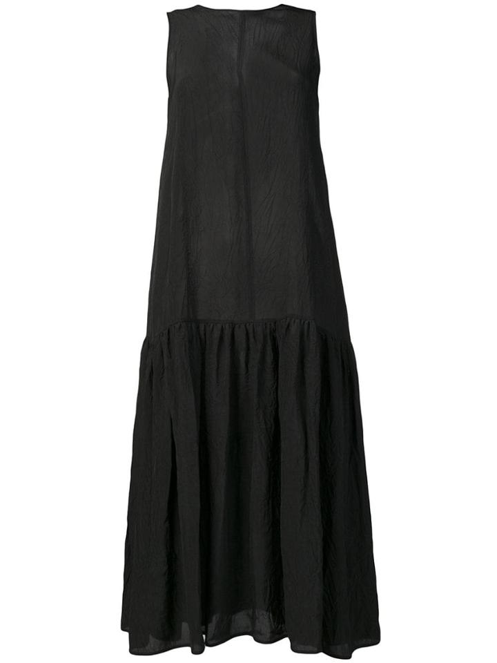 Sara Lanzi Sleeveless Flared Midi Dress - Black