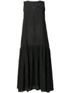 Sara Lanzi Sleeveless Flared Midi Dress - Black