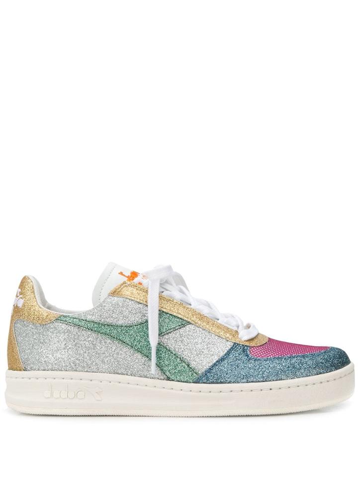 Diadora Glitter Colour-block Sneakers - Blue