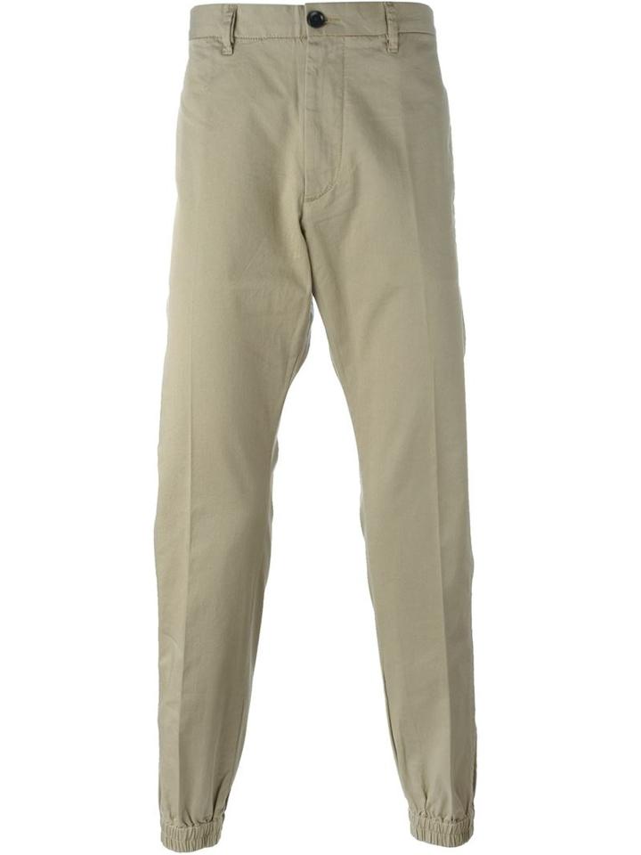 Diesel Gathered Ankle Trousers, Men's, Size: 34, Nude/neutrals, Cotton/spandex/elastane