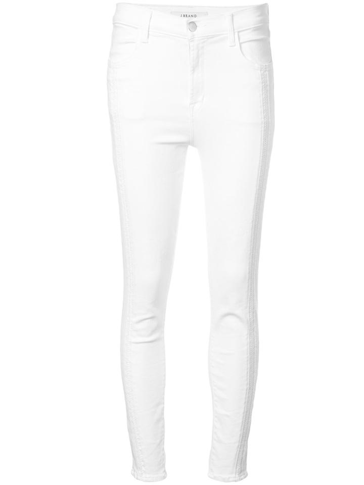 J Brand Ladder Detail Skinny Jeans - White