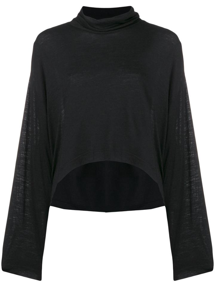 Y-3 Cutout Funnel-neck Top - Black