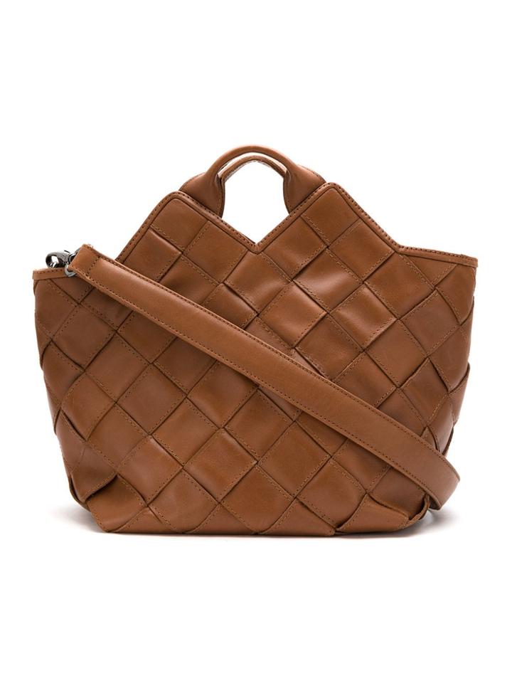 Mara Mac Leather Tote Bag - Brown