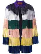 Missoni Glittery Fringed Jacket, Women's, Size: 38, Viscose/cupro/polyester/silk
