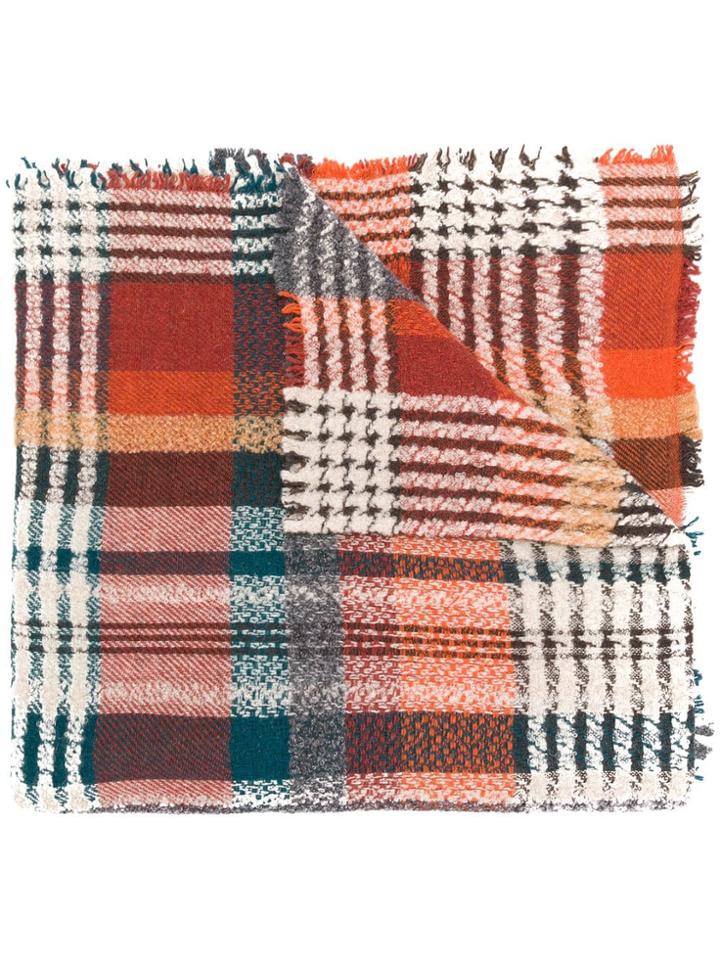Ymc Plaid Pattern Scarf - Multicolour