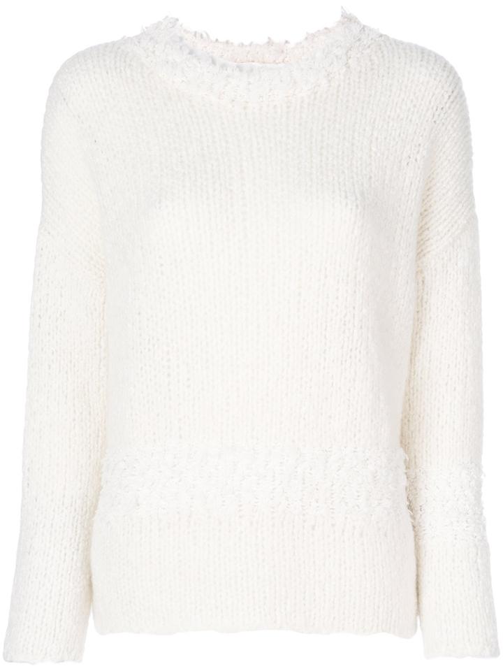 Lamberto Losani Round Neck Jumper - White
