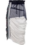 Preen By Thornton Bregazzi Draped Drawstring Skirt - Blue