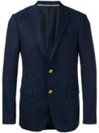 Z Zegna - Gold Button Blazer - Men - Cupro/wool - 54, Blue, Cupro/wool